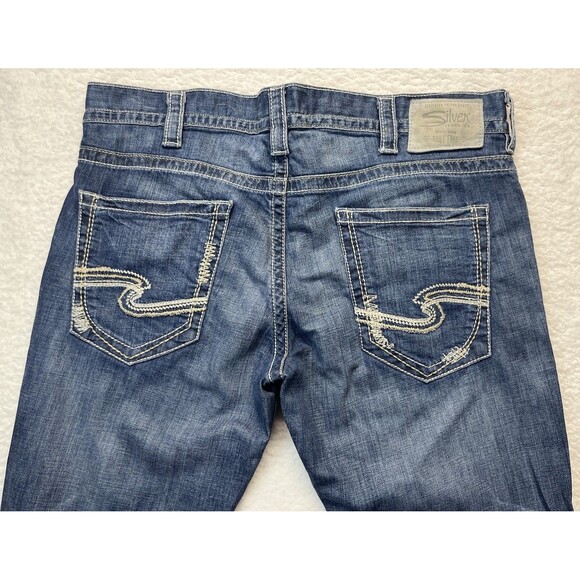 Silver Jeans Mens W38/L32 Relaxed Fit Straight Leg Embroidered Pocket - Picture 8 of 8